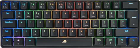 Blackstorm RGB Mech 2 Dual Mode 60 pelinäppäimistö hot swap Outemu Red kytkimet musta