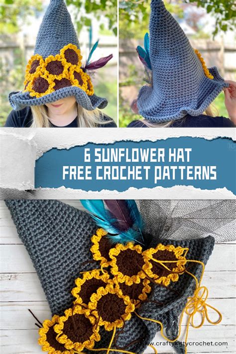 6 Free Crochet Sunflower Hat Patterns