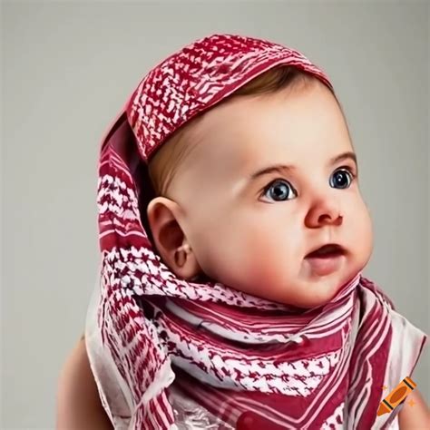 Baby Wearing Keffiyeh On Craiyon