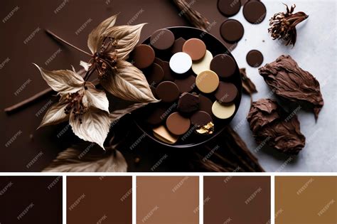 Premium Photo | Color palette brown color