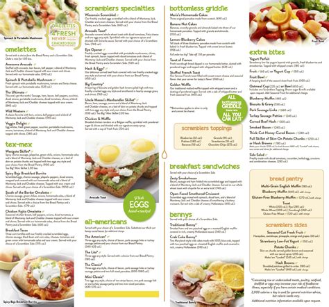 Menu – Scramblers | breakfast & lunch