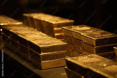 stacked gold bars created with Generative AI technology Stock ...