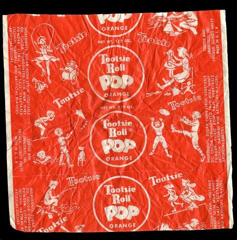 Tootsie Roll Pop - Orange - candy wrapper - 1970's by JasonLiebig, via ...