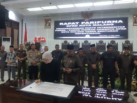 Pj Wali Kota Malang Pimpin Penandatanganan Pakta Integritas Dan