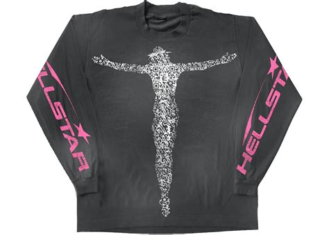 Hellstar Qr Christ Ls Tee Black Fw23 Us