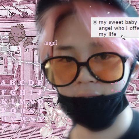 Jimin Cybercorejimin Icons Aesthetic Pink Hello Kitty Webcore