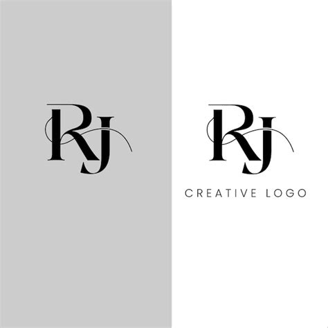 Premium Vector Rj Initial Letter Logo Design