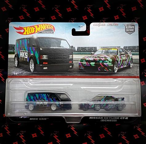 Hot Wheels Twinpack HKS MBK Van Nissan Skyline GT R BCNR GTR R Hobbies Toys Toys