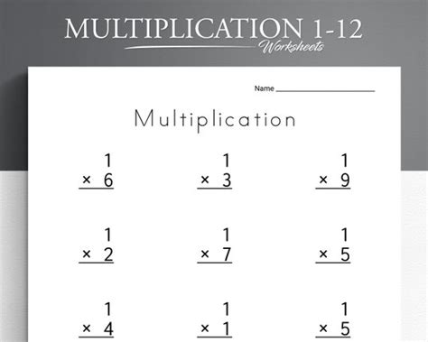 Multiplication Table 1-12 Worksheets | 99Worksheets - Worksheets Library