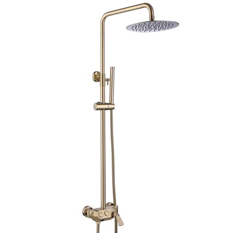 RBROHANT Exposed Three Functions Complete Shower System Brushed Gold