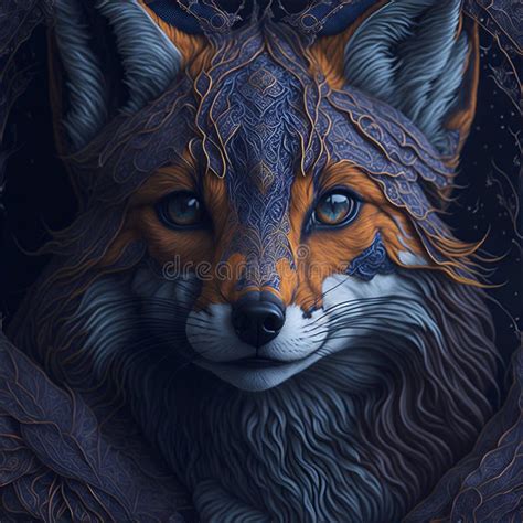 Ai Generated Illustration Of A Wise Fox Full Of Wisdom Stock