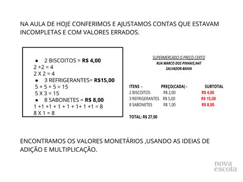 Situação Problema Envolvendo Sistema Monetário O Valor Que Vou Pagar