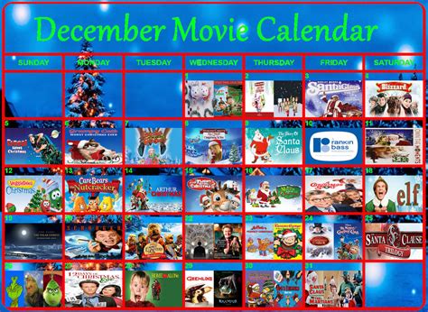 December Movie Calendar 2022 by TheDauphine on DeviantArt