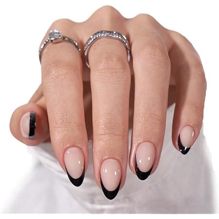 Amazon RikView Press On Nails Short French Tip Nails Oval Nail