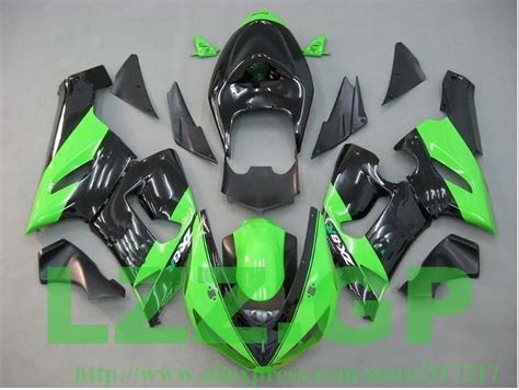 Lzzgp Green Black Fairing Kit For Ninja Zx 6r 636 07 08 Zx 6r 07 08