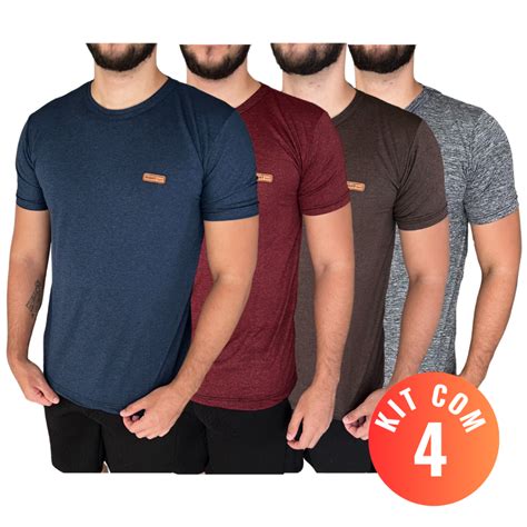 Kit Camisetas Masculinas Dry Fit Malha Fria Moda Fitness Manga Curta