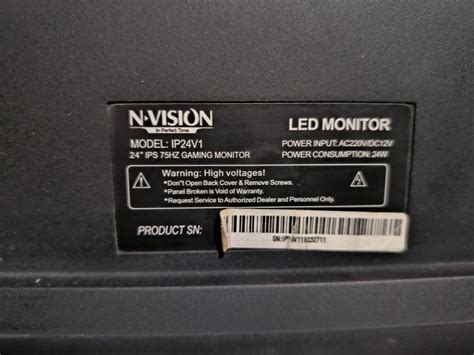 Nvision Ip24v1 Frameless Monitor 75hz 24 Inches Fhd Ips Panel