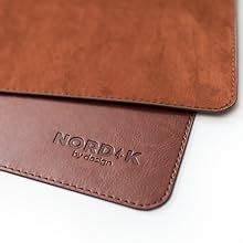 Nordik Leather Desk Mat Cable Organizer Saddle Brown X Inch