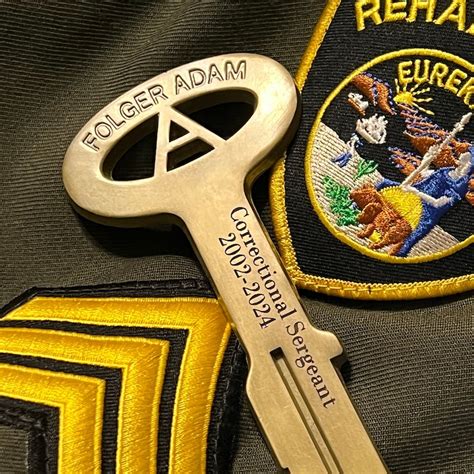 Replica Folgers Adams Prison Key For Corrections Officer Law Enforcement