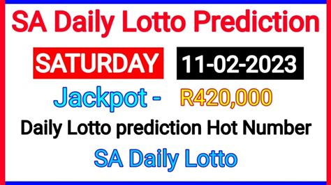 Sa Daily Lotto Prediction For Today Tonight Daily Lotto Prediction