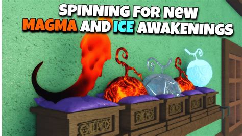 Spinning For The New Ice And Magma V Fruits Fruit Battlegrounds