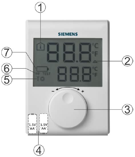 Siemens Rdh Rf Set Room Thermostat Product Specifications Guide