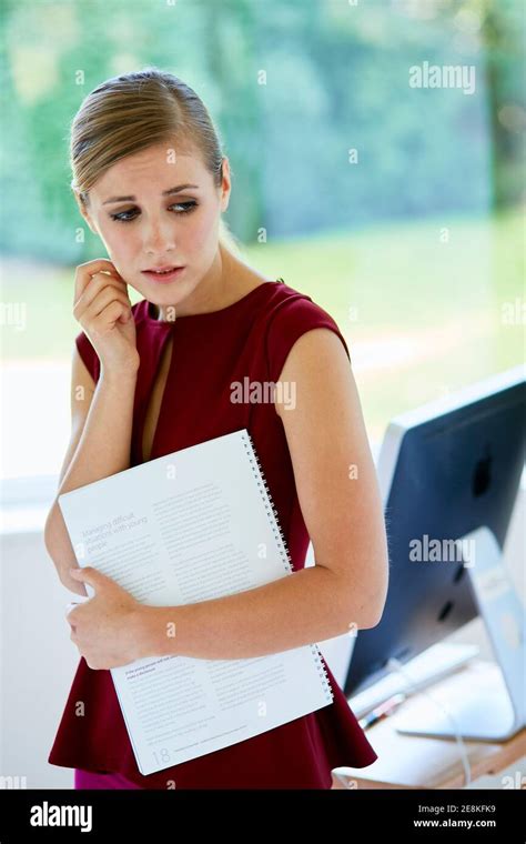 Stressed Woman At Work Stock Photo Alamy