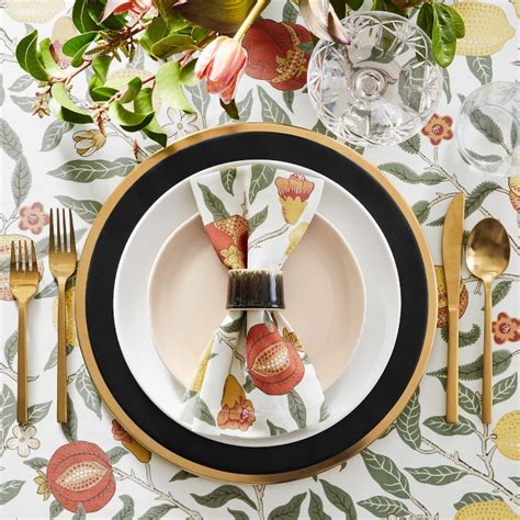 Williams Sonoma X Morris And Co Golden Fruit Napkins Set Of 4 Williams Sonoma