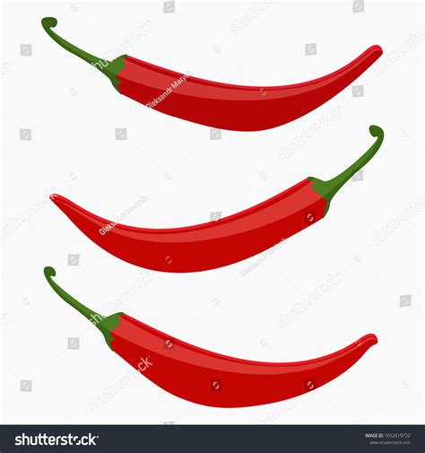 Red Hot Chili Pepper Set Vector Stock Vector Royalty Free