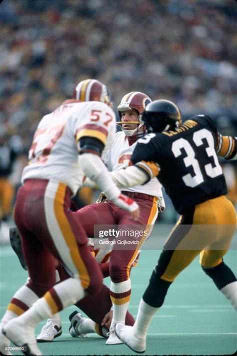 Kicker Mark Moseley of the Washington Redskins in action against the ...