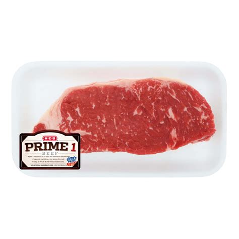 H E B Prime Beef New York Strip Steak Boneless Thick Shop Beef At H E B