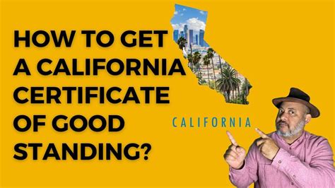 How To Get A California Certificate Of Good Standing YouTube