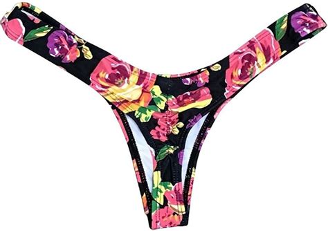 Sunenjoy Maillot De Bain Femme Bikini Imprim Tanga String Br Silien