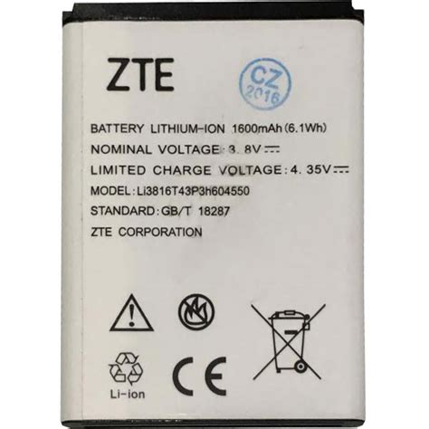 Аккумулятор ZTE Li3816T43P3H604550, батарея для ZTE