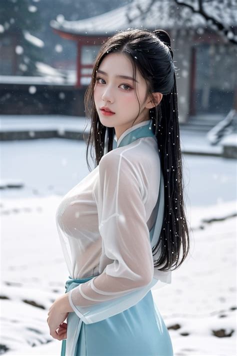 Chinese Hanfu Wet T Shirt Arms Behind Back Ai Porn