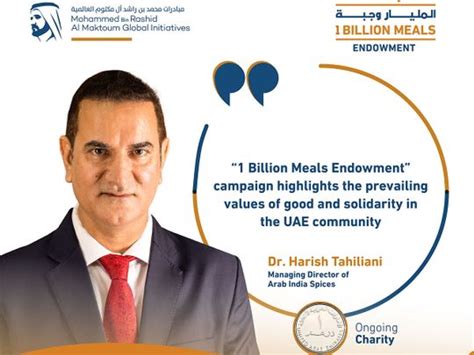 UAE: Arab India Spices donates Dh5 million to ‘1 Billion Meals ...