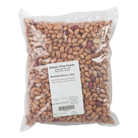 Borlotti Beans Dried 1kg Albion Fine Foods Ltd