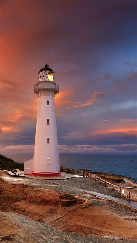 Castlepoint Lighthouse Wellington New Zealand In Lighthouse