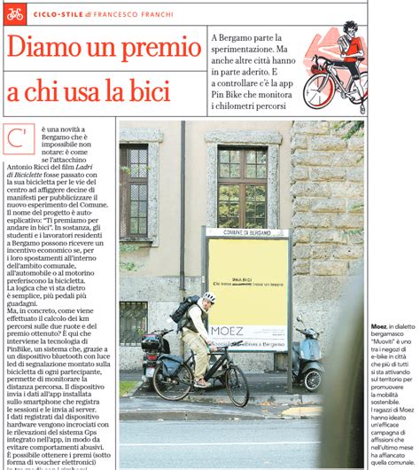 Pin Bike Bergamo Più Usi La Bici Più Guadagni Moez