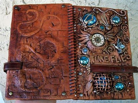 Polymer Clay Decorated Blank Book Journal By Christina A Kapono From Polymer Steampunk