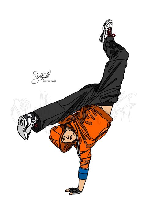 Shelly Allen Graphic Art Print B Boy 2 Dança De Rua Dança De Hip