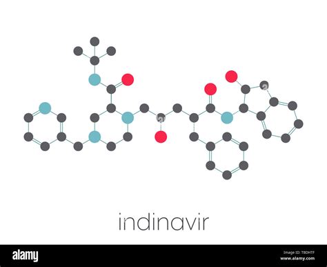 Indinavir Hiv Drug Molecule Belongs To Protease Inhibitor Class