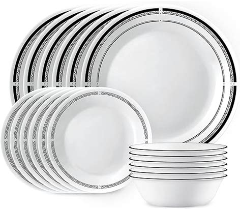 Corelle 18 Piece Round Dinnerware Set Service For 6 Lightweight Round