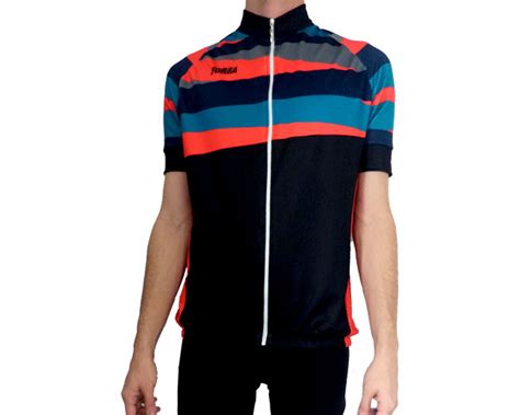 Camiseta De Ciclismo Hombre Manga Corta Stripes Forza Fit Wear Ropa