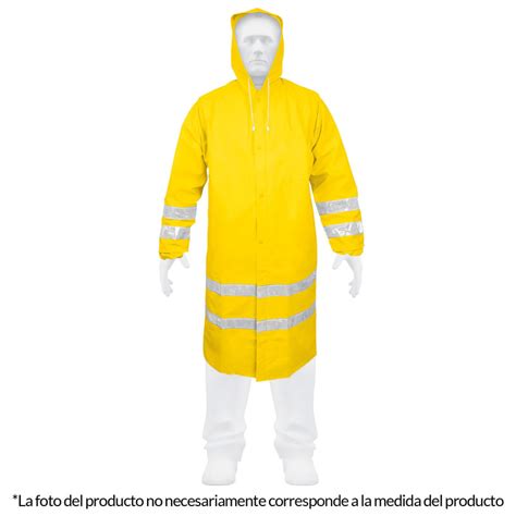 Im Ref Xl Gabardina Impermeable Con Reflejante Talla Extra Grande Pvc