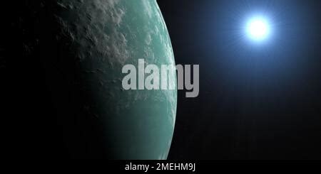 Exoplanet Kepler 22b in the outer space with solar atmosphere Stock ...