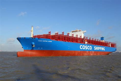 The COSCO SHIPPING JASMINE 13 800 TEU Is Delivered German Lashing