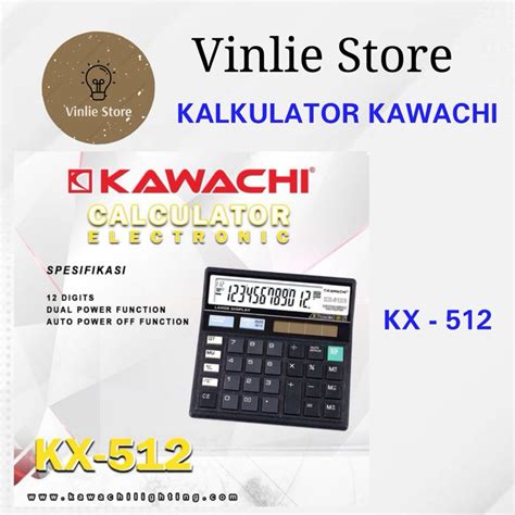 Jual Kawachi Kalkulator Digit Kx Electronic Calculator Two