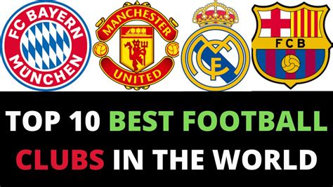 Top Best Football Clubs In The World Youtube