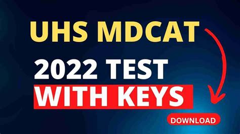 Uhs Mdcat Test With Keys Wisegot